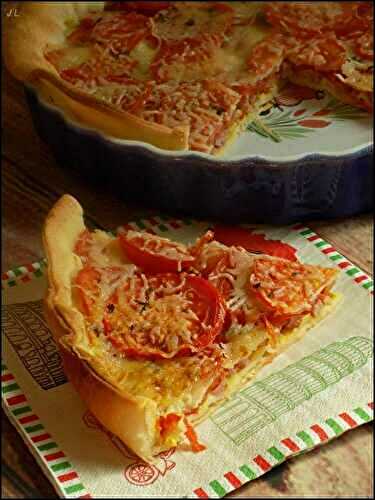 Tarte tomate fromage moutarde