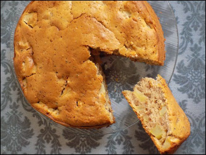 Cake aux pommes et crème de marrons 