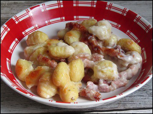 Gnocchis lardons-crème 