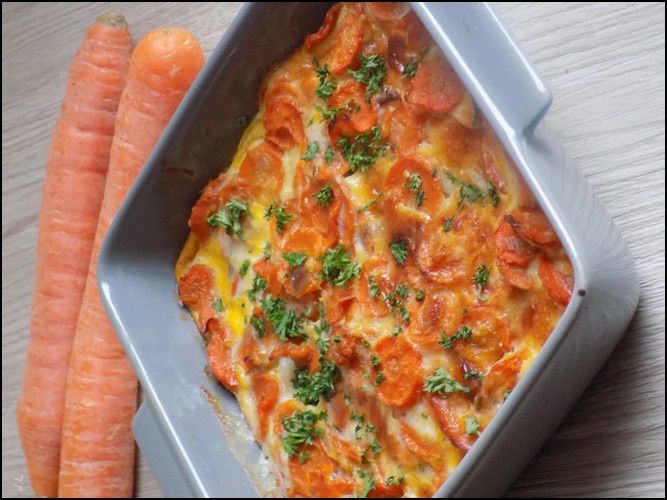 Gratin de carottes végétarien 