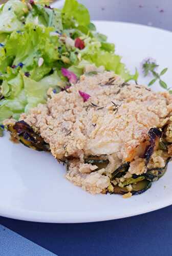 CRUMBLE DE COURGETTES AU CHEVRE SANS GLUTEN - UNE TOULOUSAINE EN CUISINE