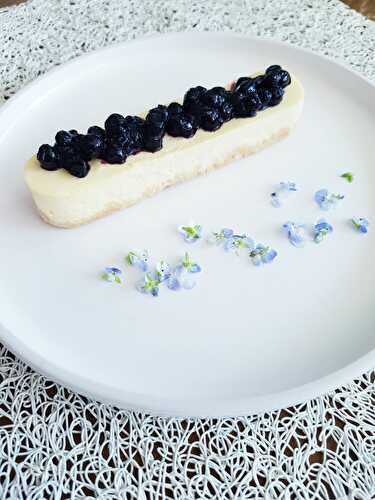 MINI CHEESECAKES ALLONGES MYRTILLES AVEC OU SANS GLUTEN - UNE TOULOUSAINE EN CUISINE