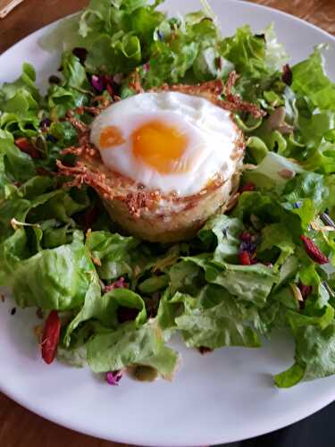 PETITS NIDS CROUSTILLANTS GARNIS AUX OEUFS DE MES POULETTES - UNE TOULOUSAINE EN CUISINE