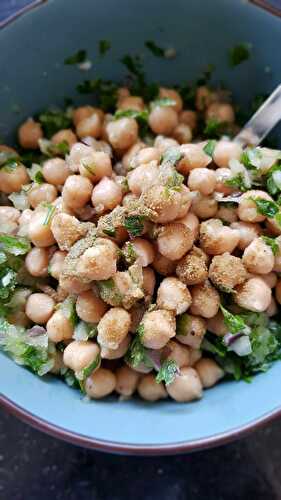 Salade de pois chiches à l'Orientale - UNE TOULOUSAINE EN CUISINE