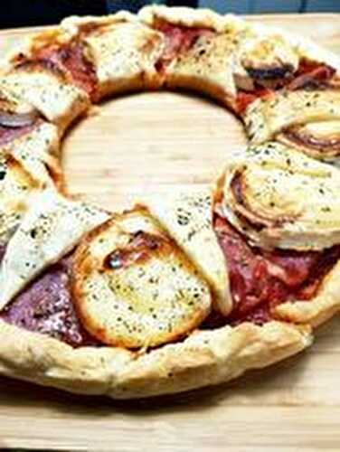 TARTE RONDE BACON CHEVRE - UNE TOULOUSAINE EN CUISINE