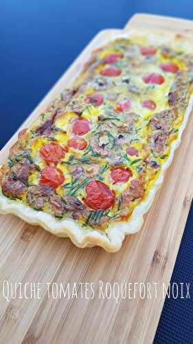 TARTE TOMATES ROQUEFORT NOIX - UNE TOULOUSAINE EN CUISINE