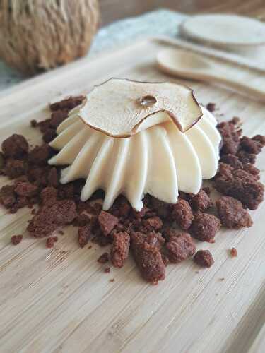 MOUSSE DE POMMES CARAMEL CRUMBLE SPECULOS - UNE TOULOUSAINE EN CUISINE