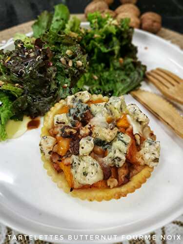 Tartelettes butternut bleu et noix - UNE TOULOUSAINE EN CUISINE