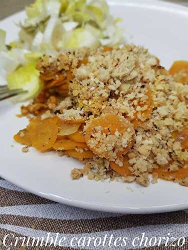 CRUMBLE CAROTTES NOISETTES CHORIZO - UNE TOULOUSAINE EN CUISINE