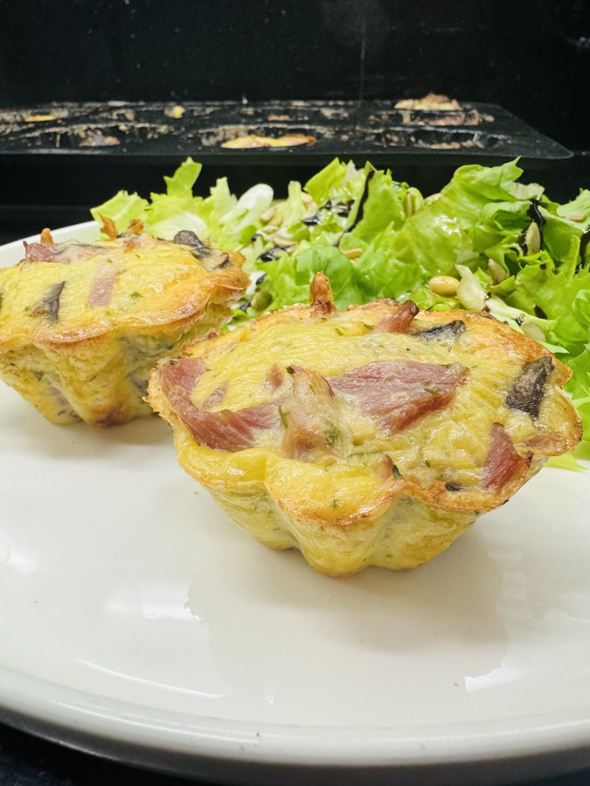 PETITS FLANS JAMBON CHAMPIGNONS