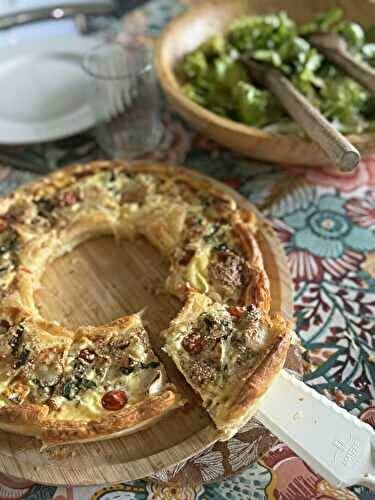 TARTE COURONNE TOMATES CHEVRE BASILIC