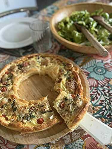 TARTE COURONNE TOMATES MOUTARDE CHEVRE