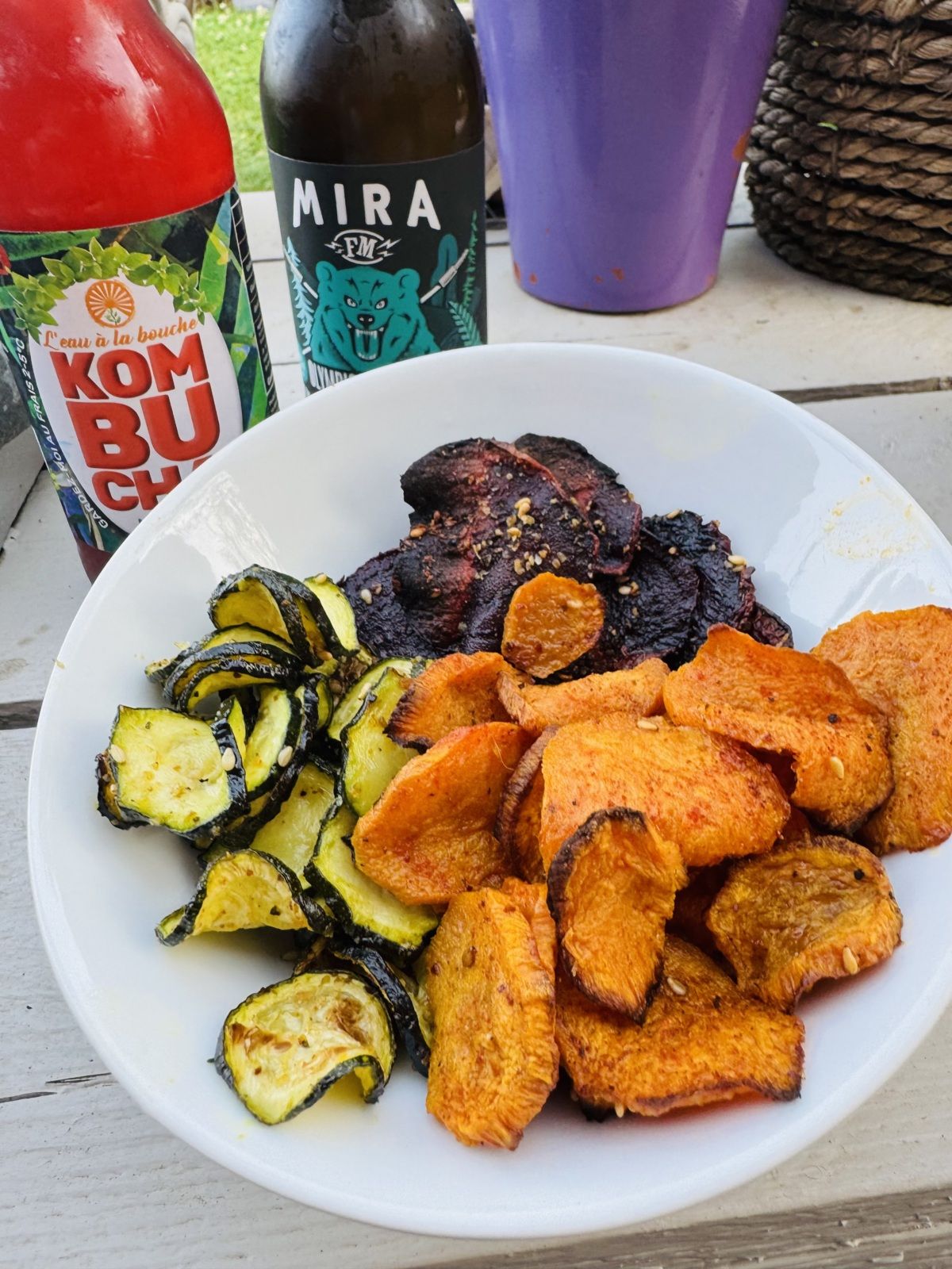 Chips de légumes (patate douce, betterave, carotte)