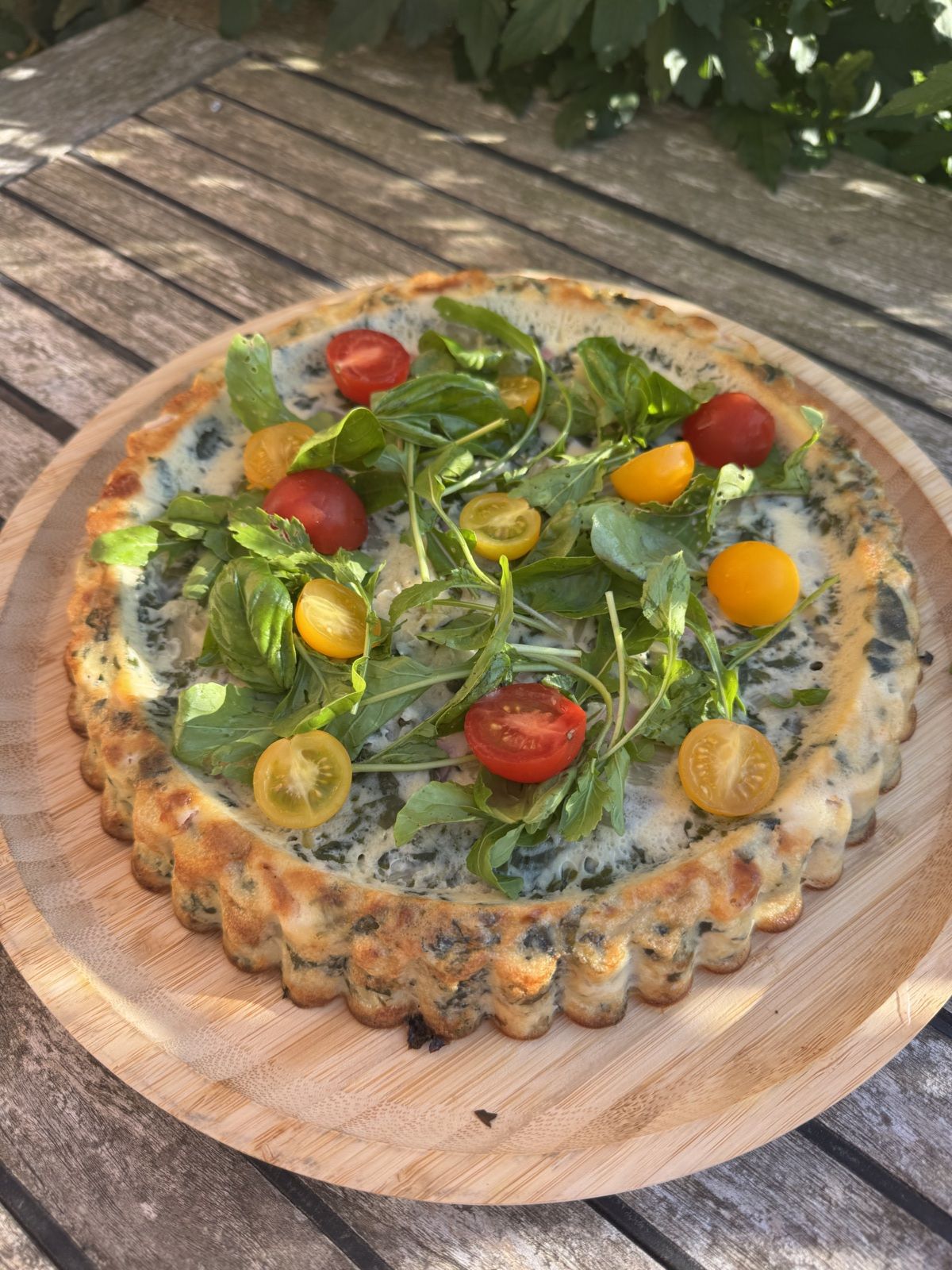 QUICHE SANS PATE AUX BLETTES ET JAMBON