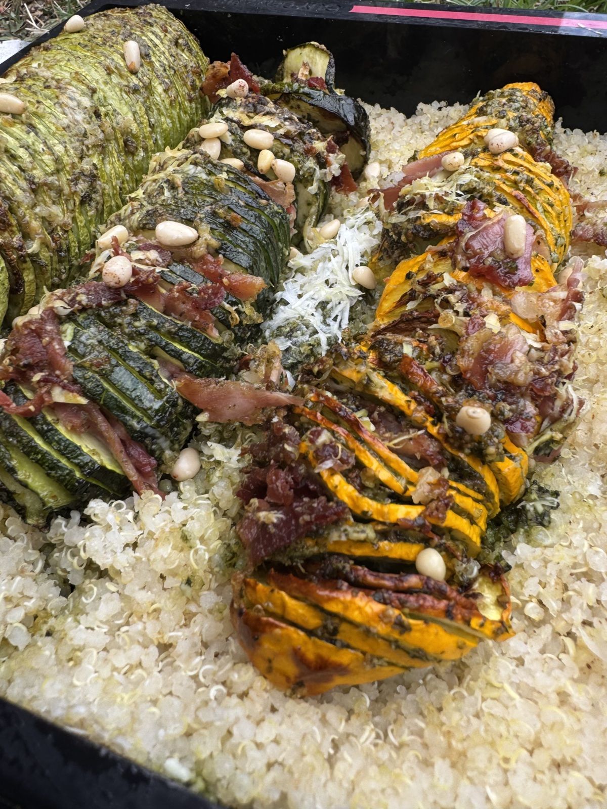 COURGETTES AU PESTO FACON HASELBACK