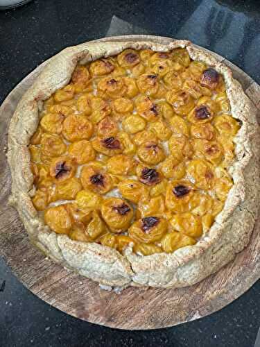 TARTE RUSTIQUE AUX PRUNES ET AMANDES