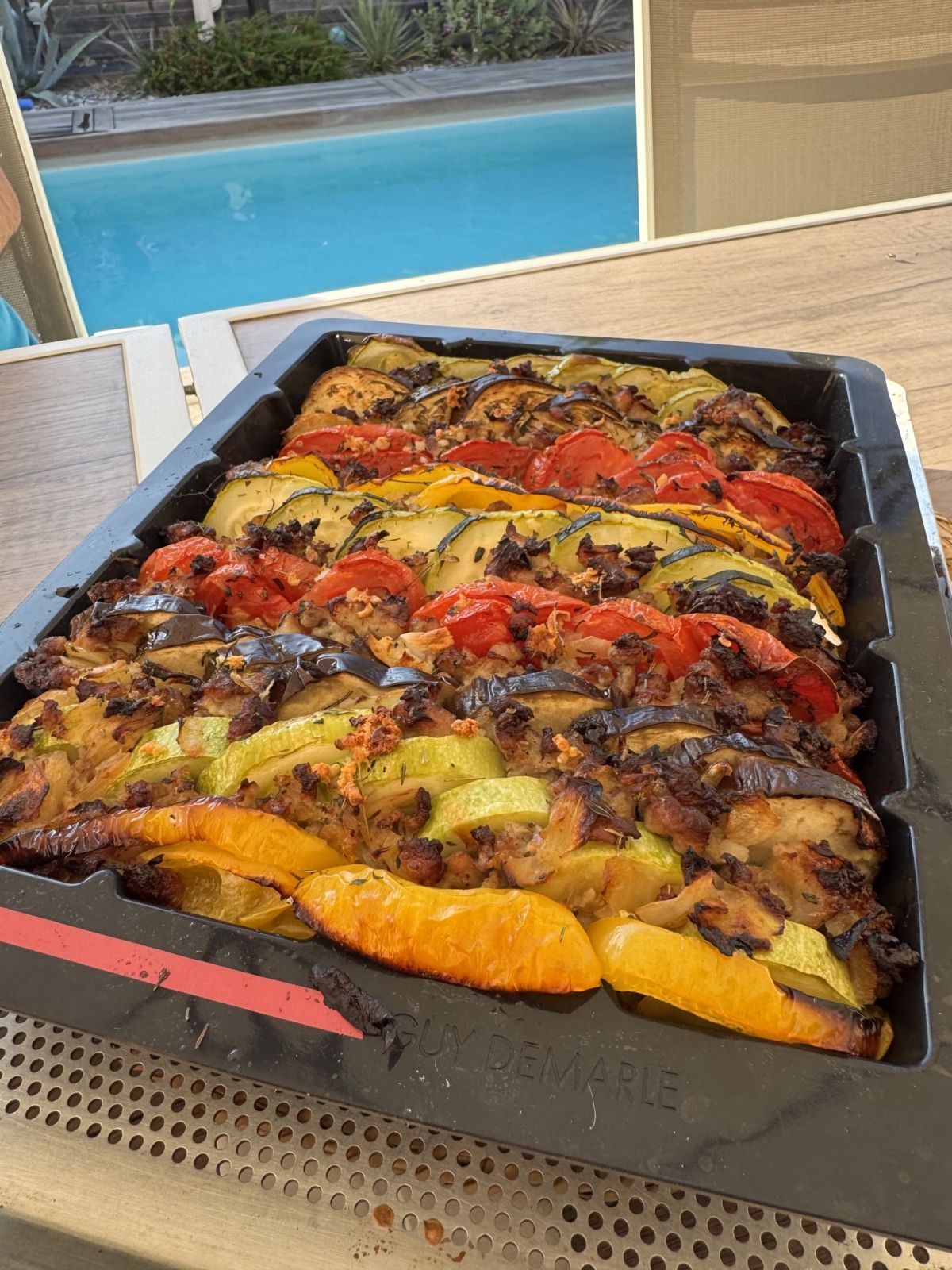 TIAN DE LEGUMES AU RIZ ET SAUCISSE