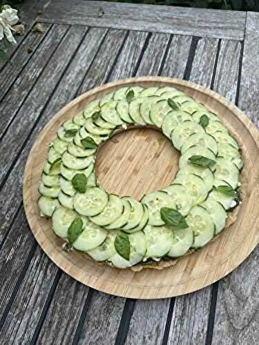 TARTE FRAICHEUR FROMAGE FRAIS CONCOMBRE PESTO