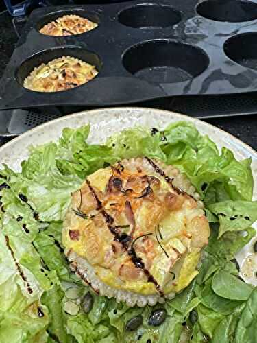 TARTELETTES AUX CAROTTES RAPEES BACON ET CHEVRE