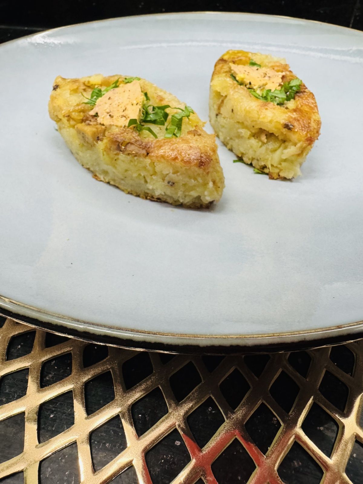 ECRASES DE POMMES DE TERRE FOIE GRAS