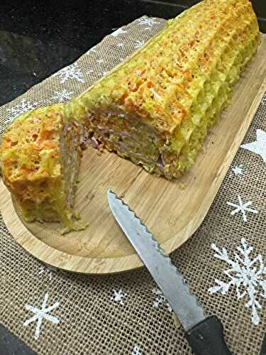 ROULE CRISPY POMMES DE TERRE CAROTTES OIGNONS JAMBON FROMAGE