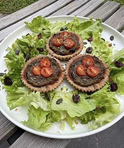 TARTELETTES AU CONFIT D'AUBERGINES ET TOMATES