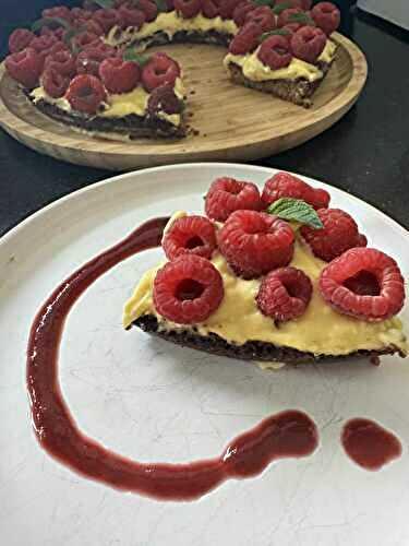 TARTE AUX FRAMBOISES ET MIEL