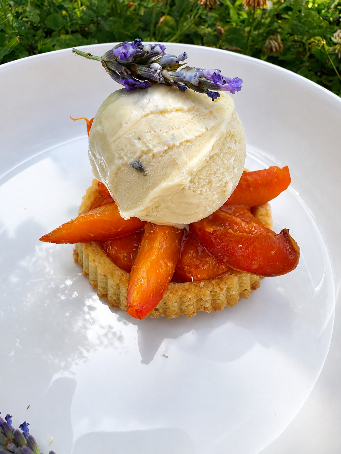 TARTELETTES ABRICOTS ET GLACE LAVANDE