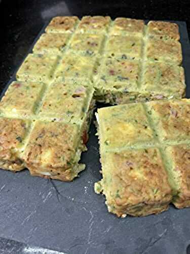 BROWNIE COURGETTES JAMBON FETA