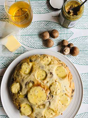 Cake forestier au cheddar coulant façon Welsh