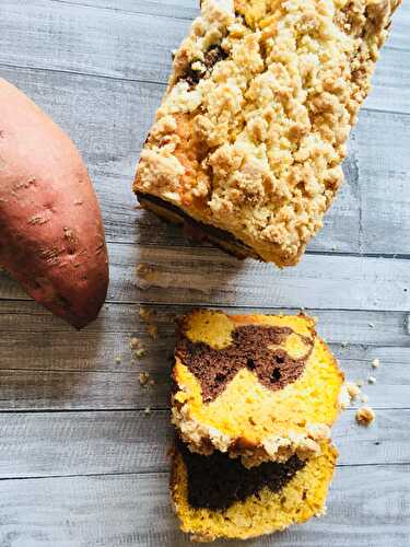 Crumb-cake marbré aux patates douces