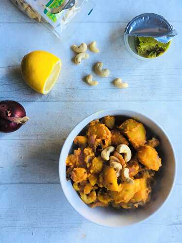 Curry de pommes de terre aux noix de cajou