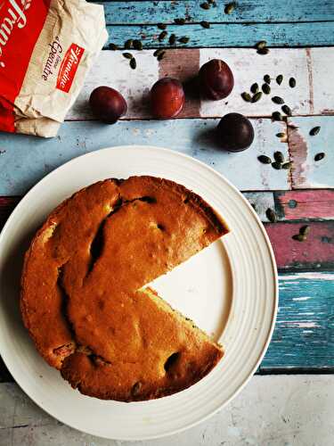 Gâteau aux prunes et à la farine d’épeautre