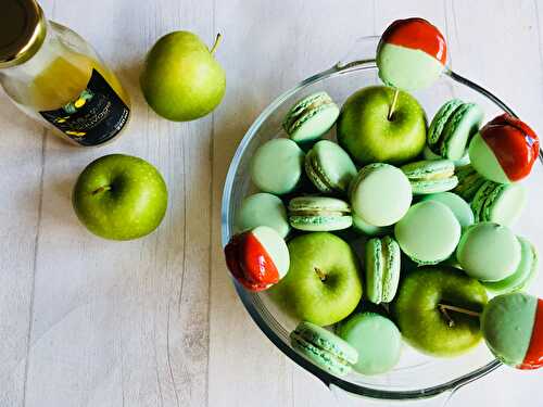 Macarons à la pomme verte et au yuzu façon pomme d’amour