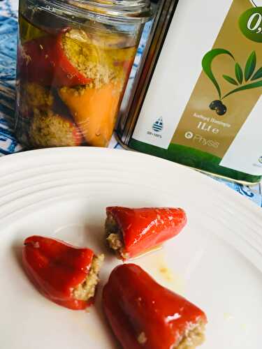 Mini-poivrons farcis au thon à l’huile d’olive