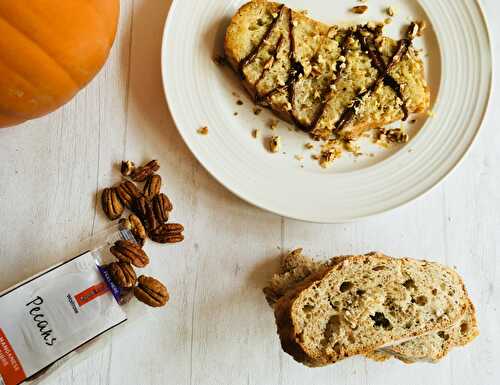 ﻿Pain perdu au lait d’avoine et noix de Pécan