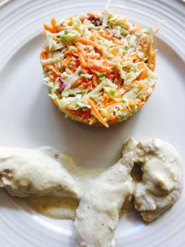 Poulet mariné et son coleslaw maison 