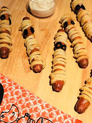 Saucisses momies feuilletées pour Halloween