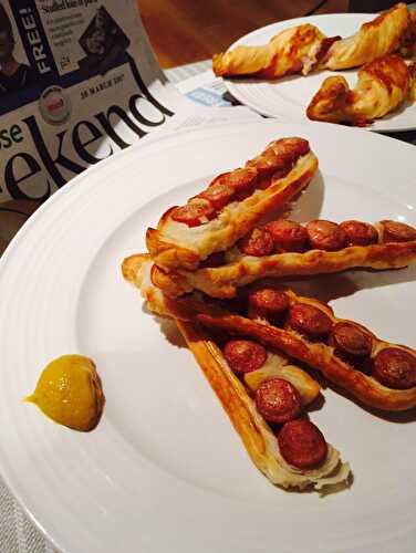 Sausages rolls et cheddar twisties 