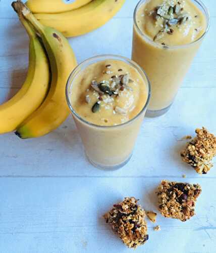 Smoothie à la courge butternut et aux bananes