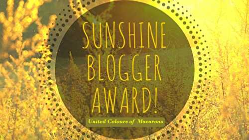 Sunshine Blogger Award