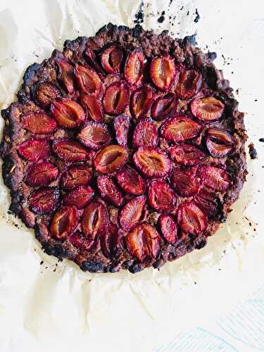 Tarte aux quetsches et aux biscuits spéculoos