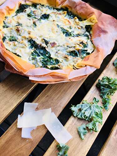 Tarte filo express au chou kale et au pastrami