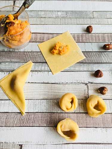 Tortellinis patate douce et noisette