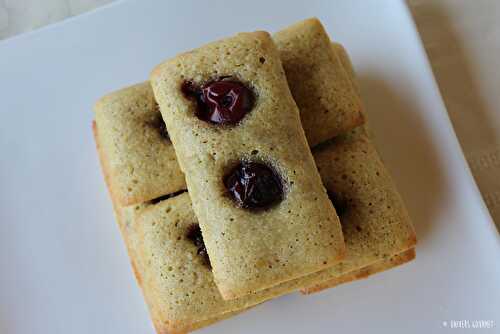 Financiers pistache & griottes, recette