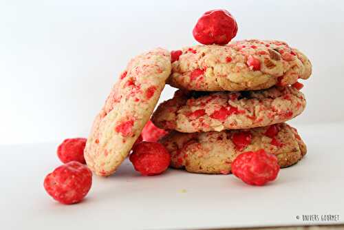 Petits cookies aux pralines roses