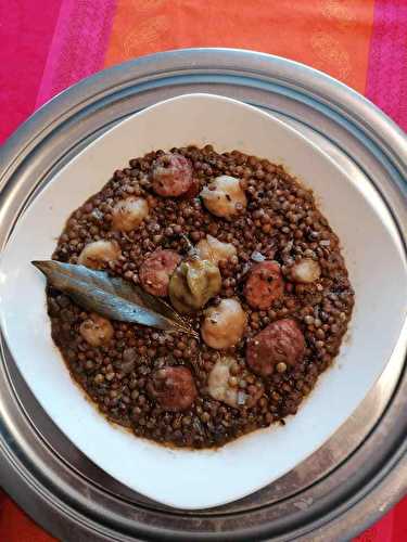 Dombrés aux lentilles et saucisses fumée