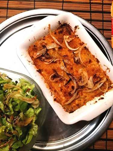 Parmentier de boudins noir aux oignons