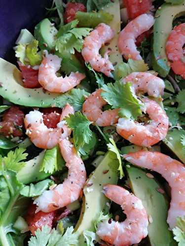 Salade vitaminée aux crevettes