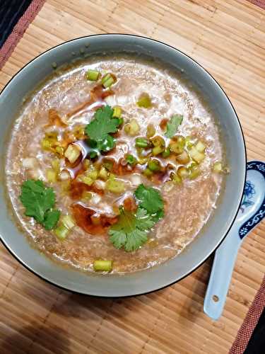 Soupe d'asperge et de crabe